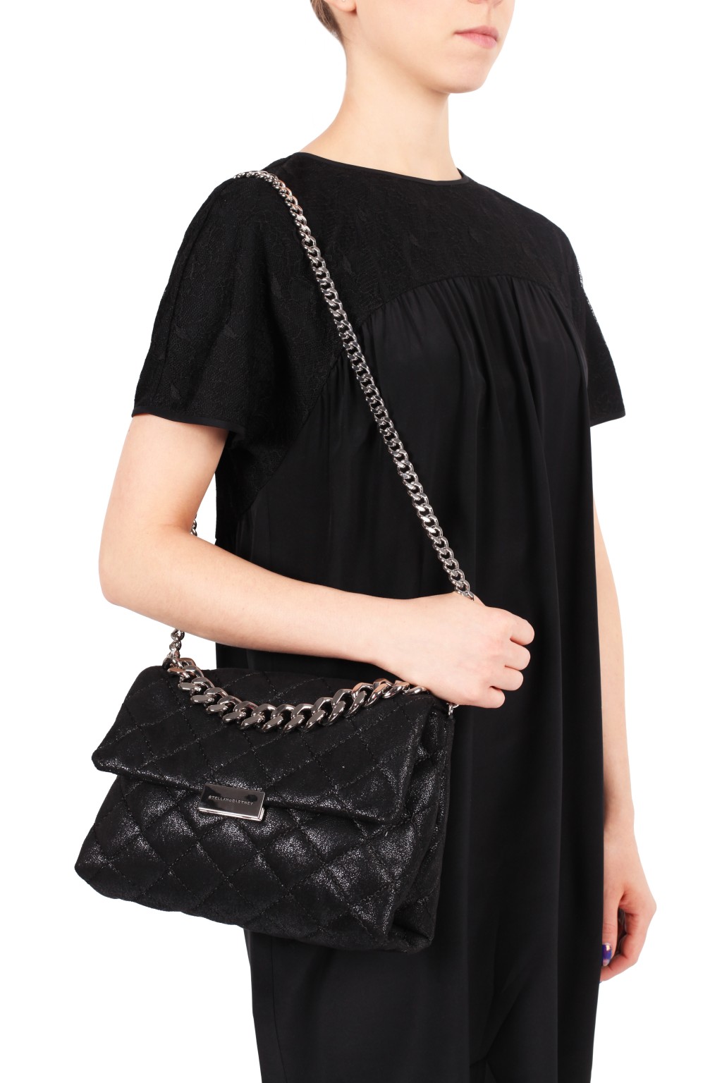 Black Quilted Shoulder Bag Stella McCartney Vitkac Italy